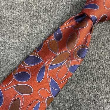 Ted Baker Ted Baker Tie Silk Red Geometric Abstrac