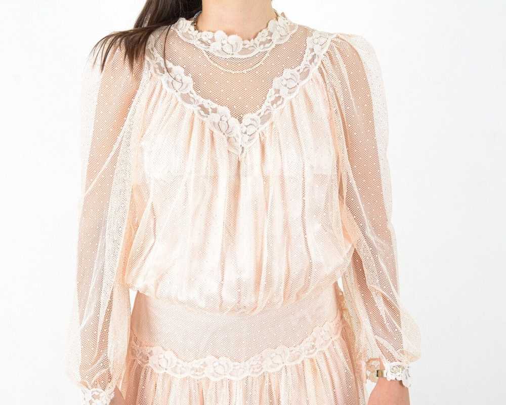 Other × Vintage Pastel Dress Italian Lace Classy … - image 5