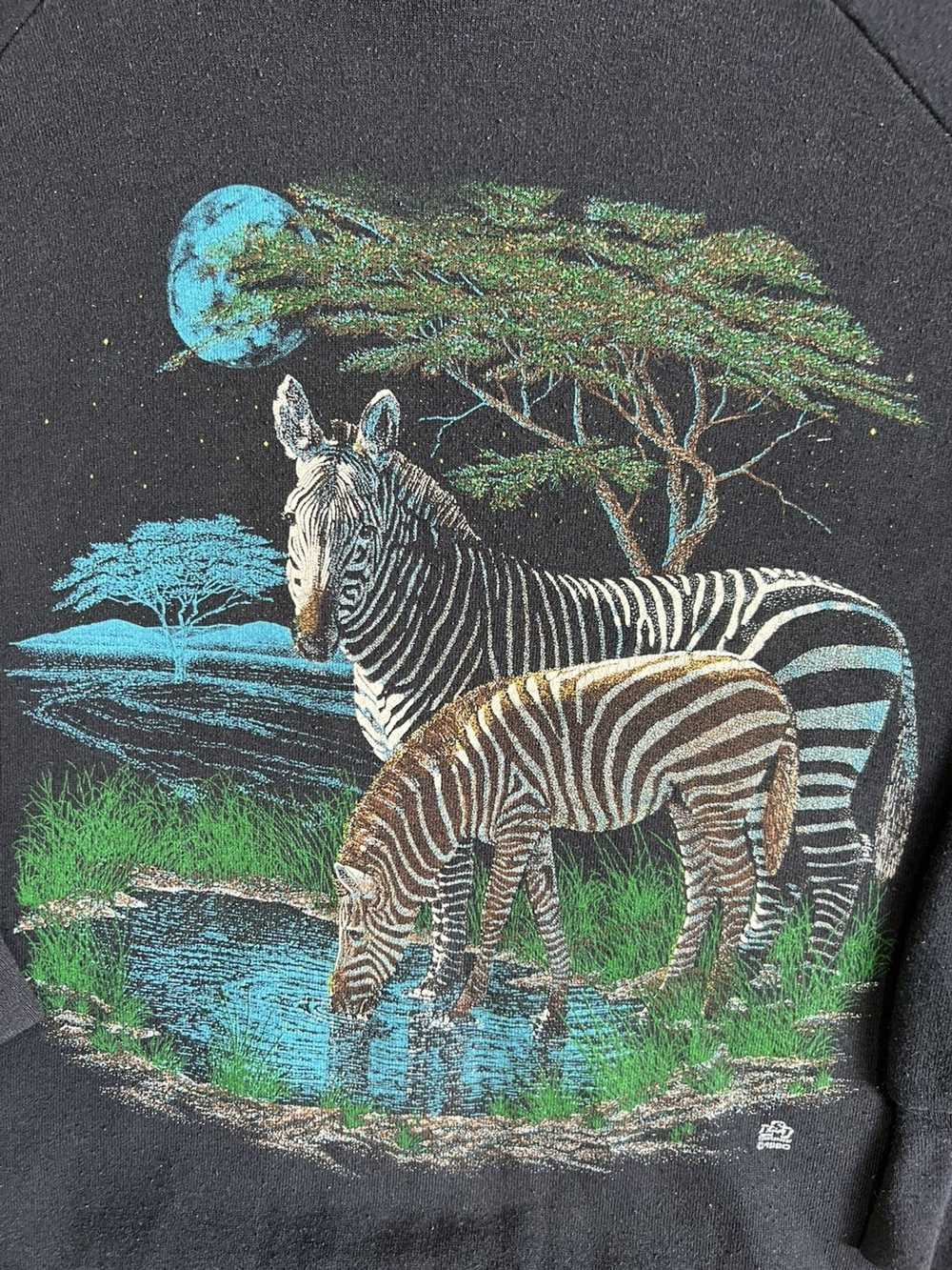 Vintage Vintage Zebra Sweatshirt - image 2