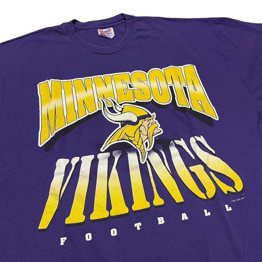 Hanes 1995 Vikings Football T shirt - image 2