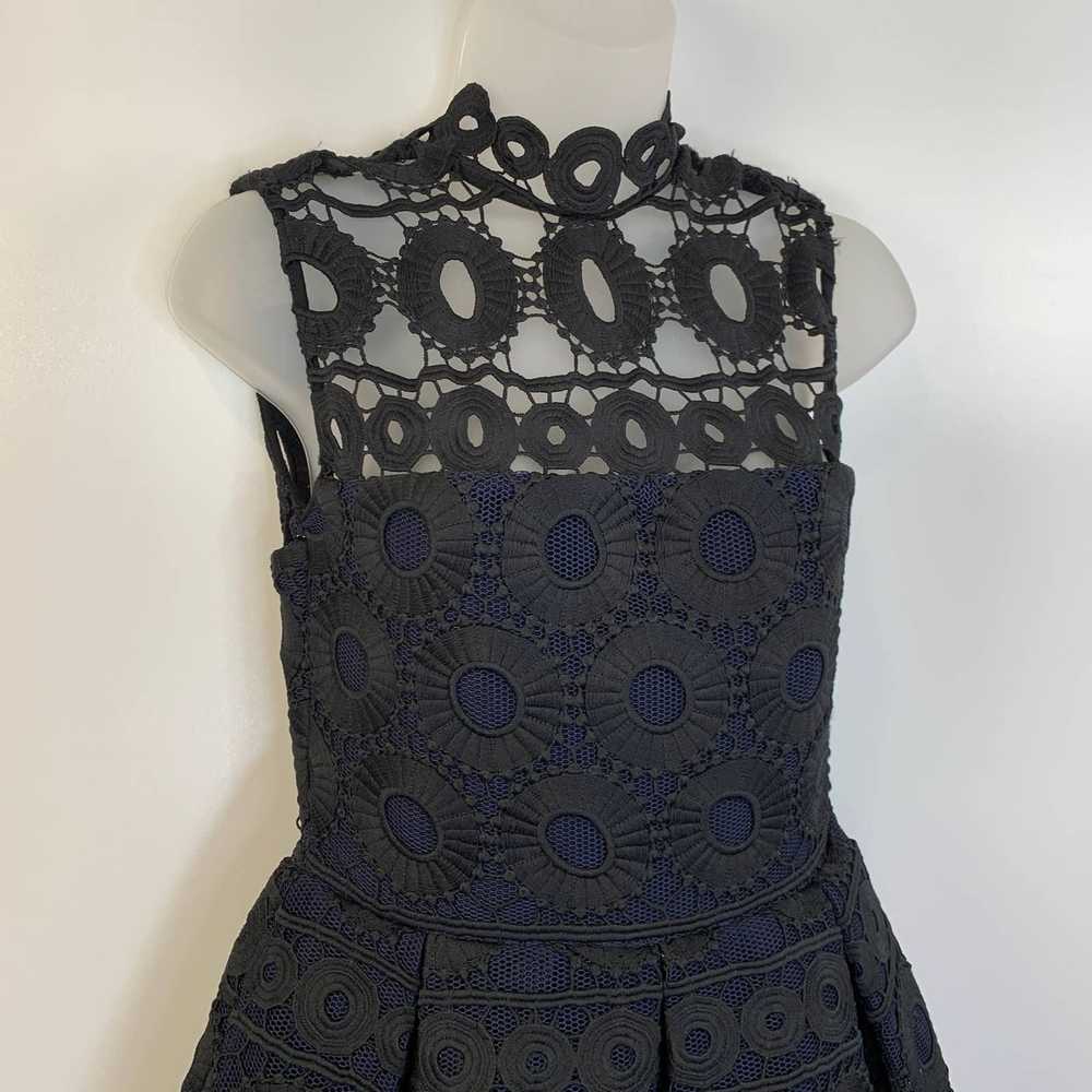 Maje Maje Rodeo Lace Mini Dress High Neck Pleated… - image 4