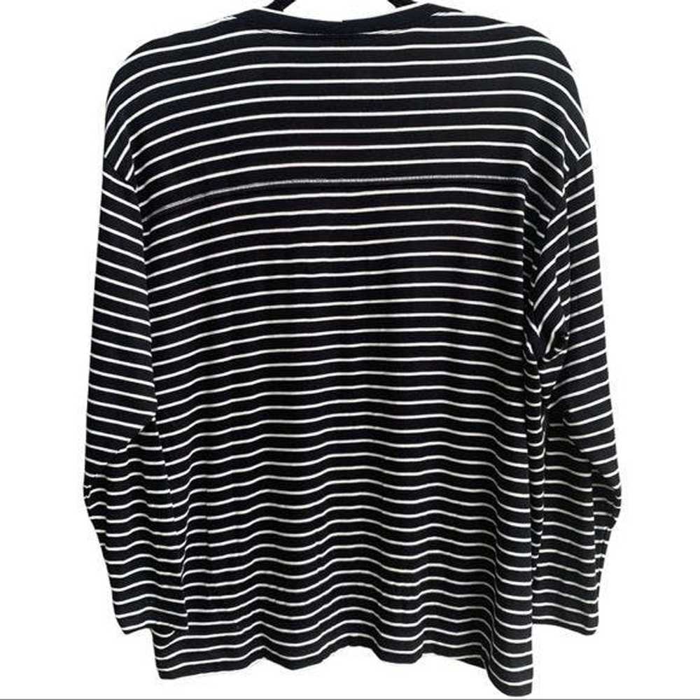 Unkwn Cabi Scoop Neck Blouse Black/White Striped … - image 2