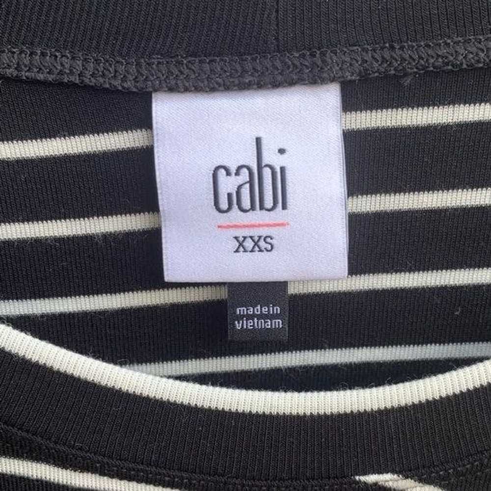 Unkwn Cabi Scoop Neck Blouse Black/White Striped … - image 3