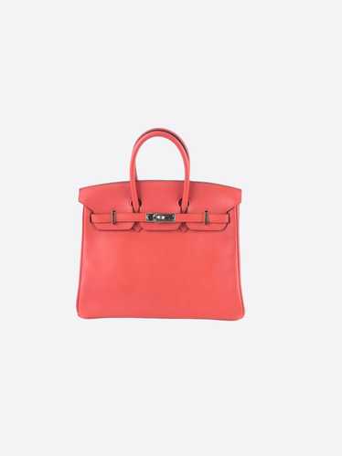 Hermès - Hermès Birkin 25 Togo Leather Handbag-Rouge Vif Gold Hardware