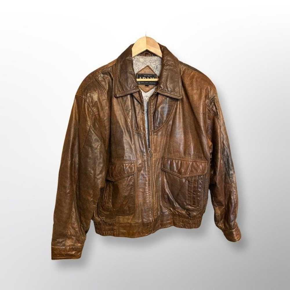 Other × Rare × Vintage Vintage ADAM Leather Bombe… - image 1