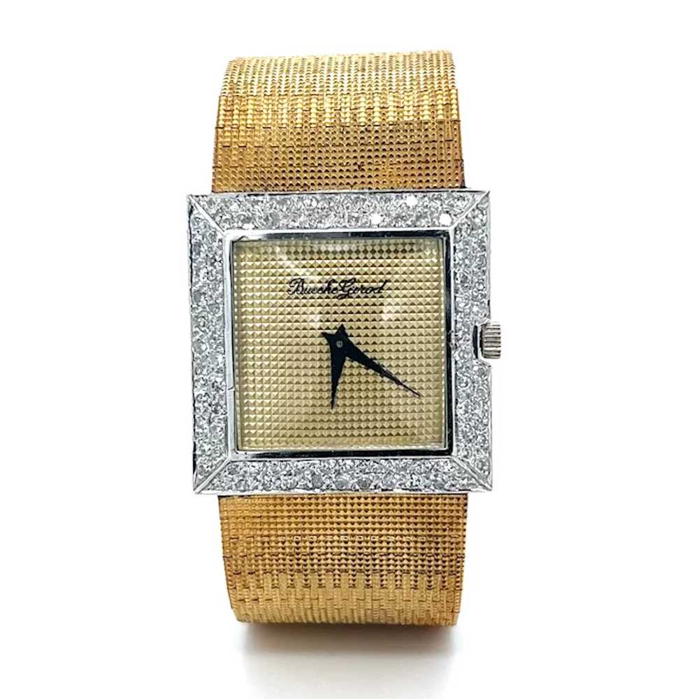 Bueche Girod 18k gold watch and Diamond Bezel - image 4