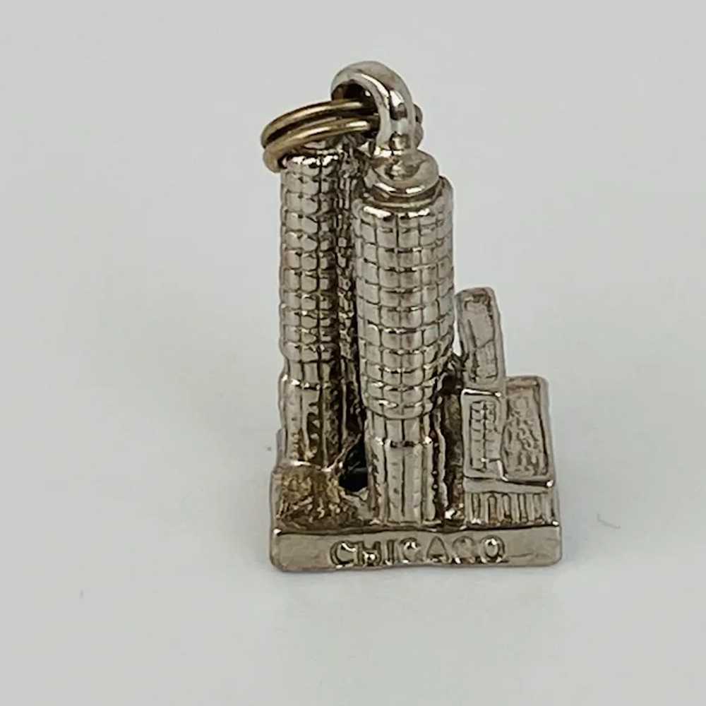 Chicago Marina City Building Charm Sterling Silve… - image 2