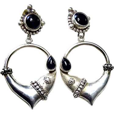 Sterling Silver Galloping Cut Out Horse Dangle Fish Hook Earrings