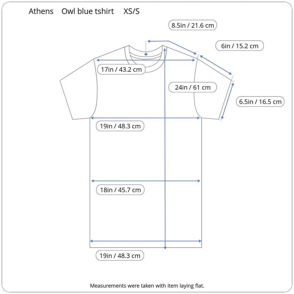 Other Athens Ancient Owl blue t-shirt XS/S - image 3