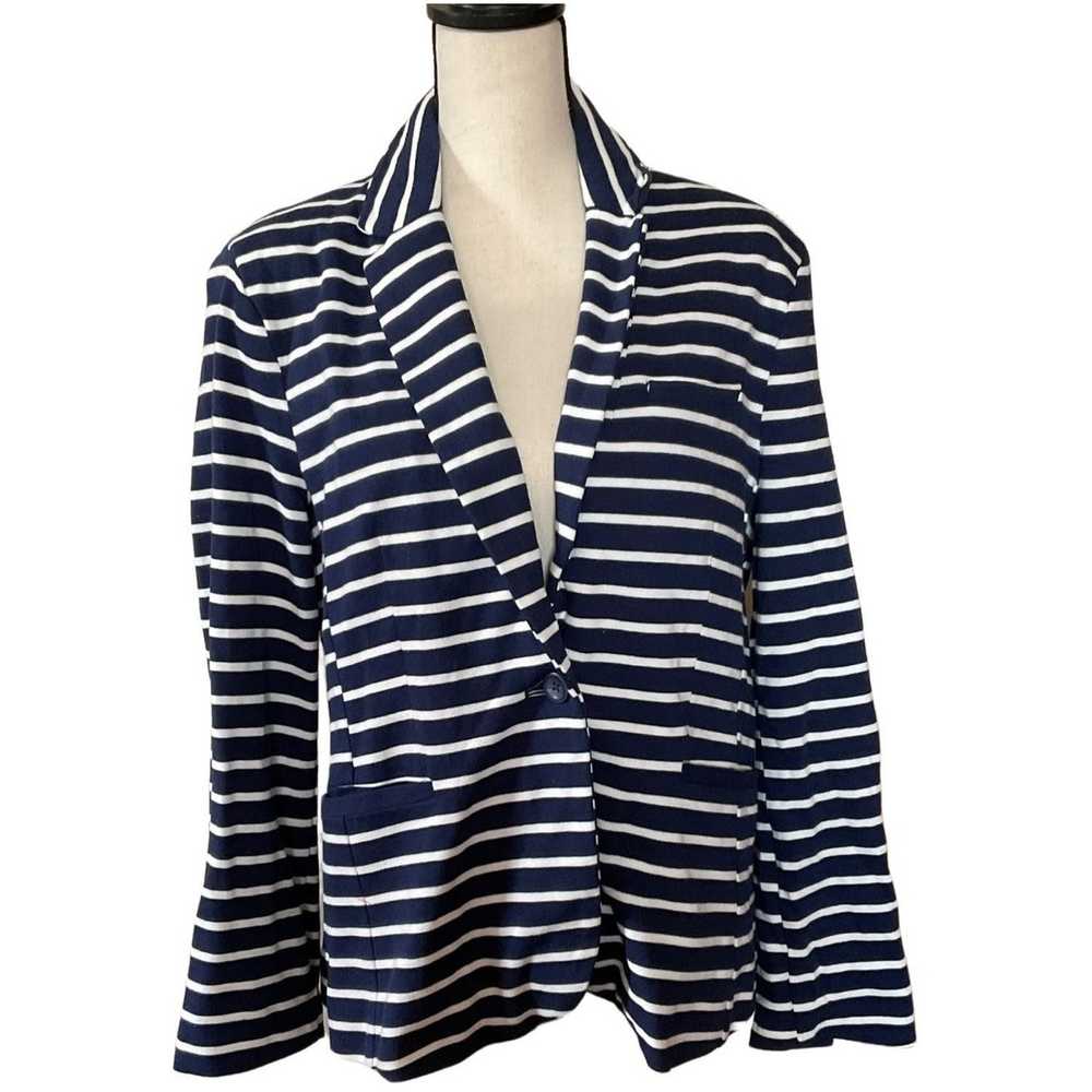 Gap Gap Navy blue & white striped 100% cotton one… - image 1