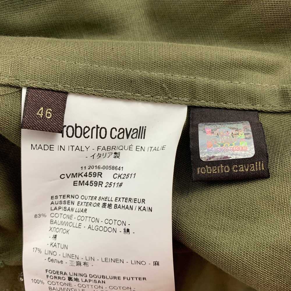 Roberto Cavalli 2016 Green Beaded Cotton Linen Zi… - image 6