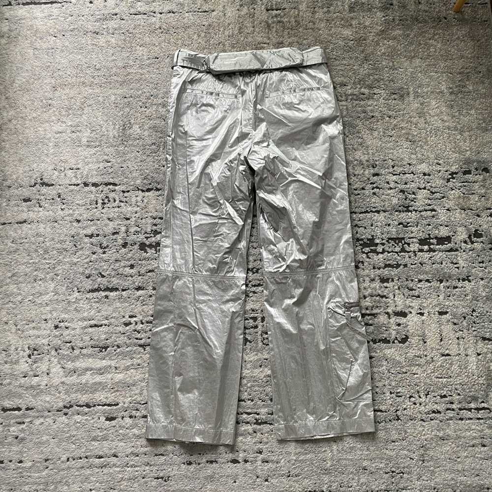 Helmut Lang Silver Metallic Helmut Lang Pants - image 4