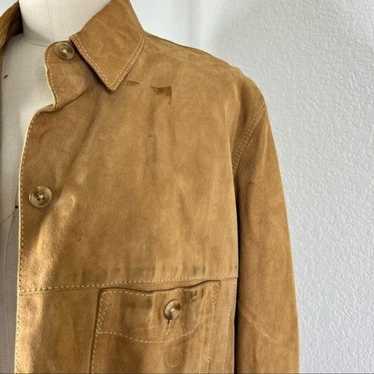 Burberry × Vintage Burberry's Suede Shacket Butto… - image 1