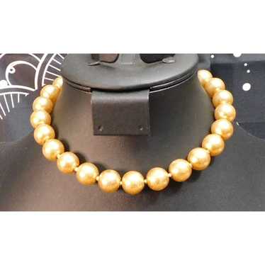 Other Vintage Gold Pearl Necklace - image 1