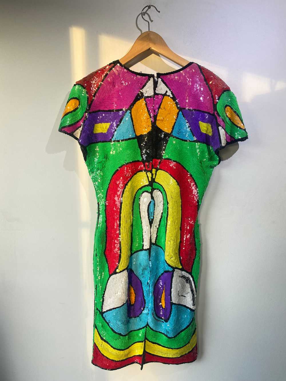 Vintage Channa Colorful Sequin Dress - image 10