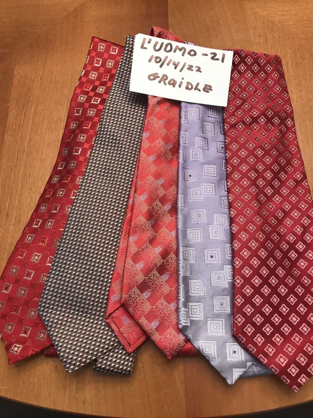 Designer Lot of 5 assorted ties - image 1