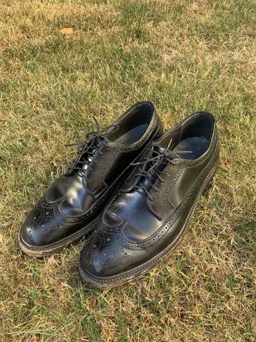 Leather 90s Black Wing Tipped Dress Shoes