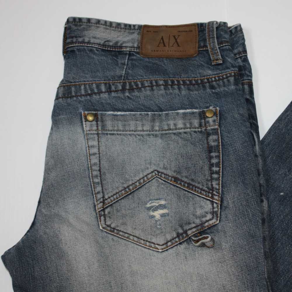 Armani Exchange Men's Distressed Blue Jeans size … - image 2