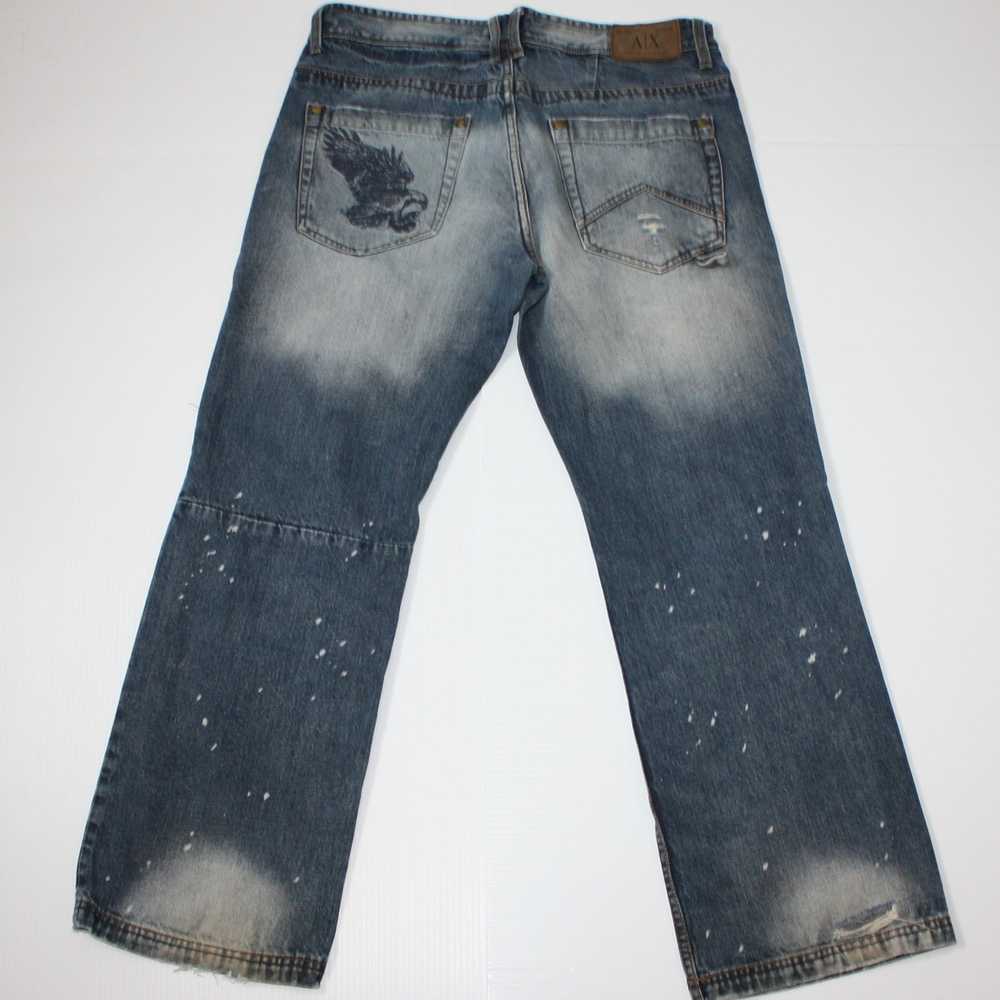 Armani Exchange Men's Distressed Blue Jeans size … - image 5