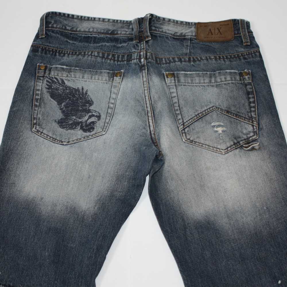 Armani Exchange Men's Distressed Blue Jeans size … - image 6