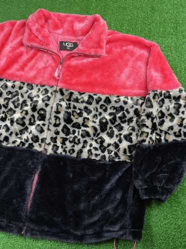 Ugg Ugg Pink Black Leopard Color Block Elaina Faux