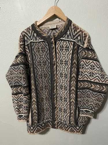 Vintage DKNY Knit Cardigan Metallic Gold Fabric Butto… - Gem