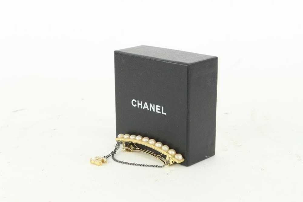 Chanel Chanel 01A Pearl x Gold CC Brooch 929cc92 - image 2