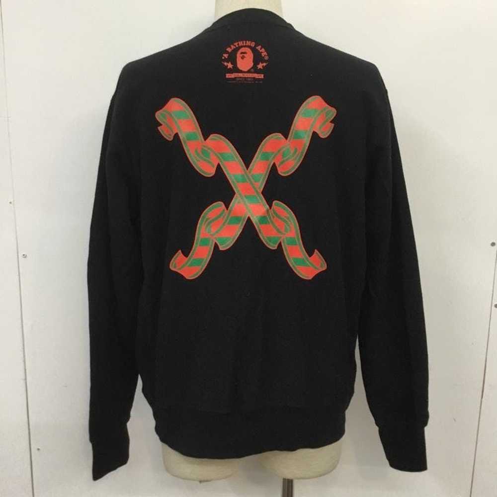 Bape Sweatshirts Black Brushed Print Logo Cotton - image 2