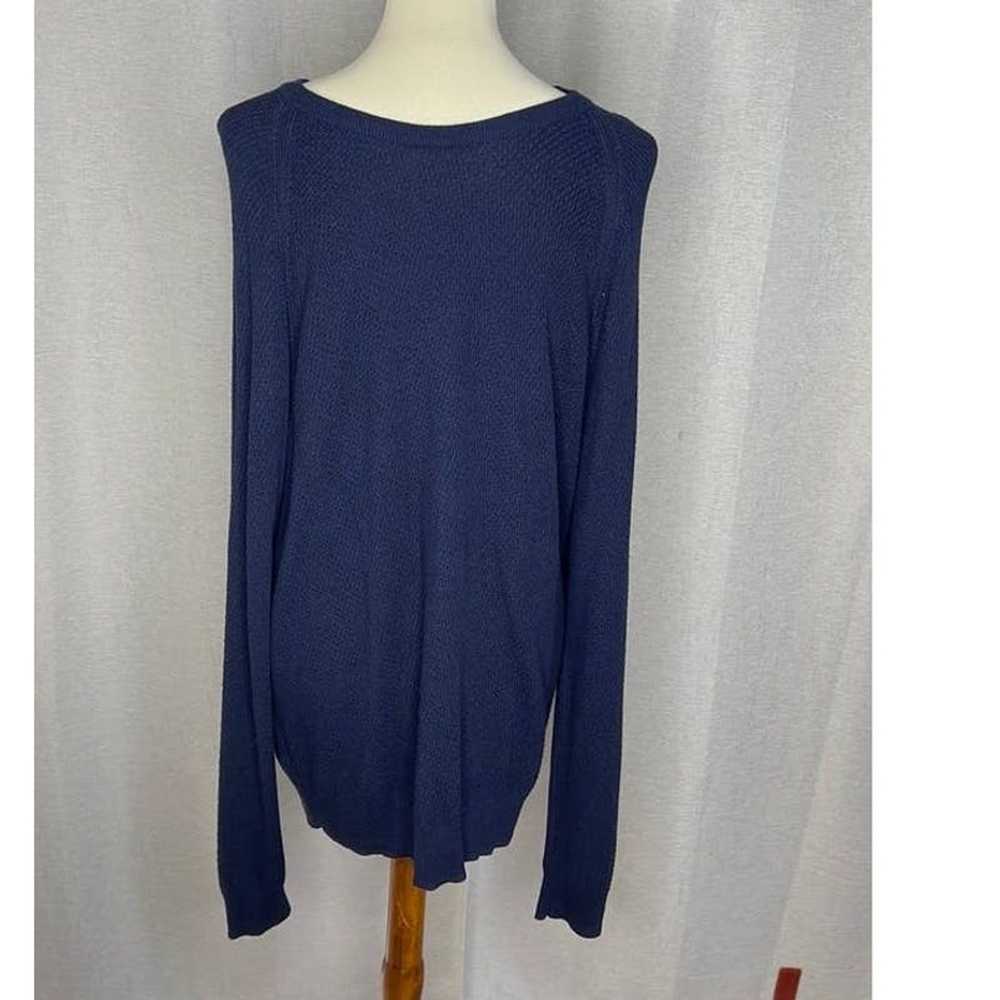 Nordstrom Nordstrom Navy Blue Waffle Sweater size… - image 1