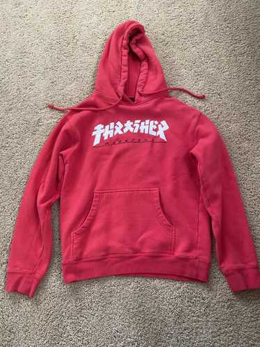 Streetwear × Thrasher Red Thrasher Hoodie