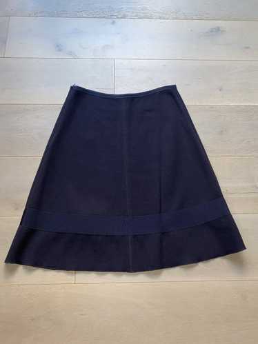 Prada × Vintage Prada Navy Midi Skirt