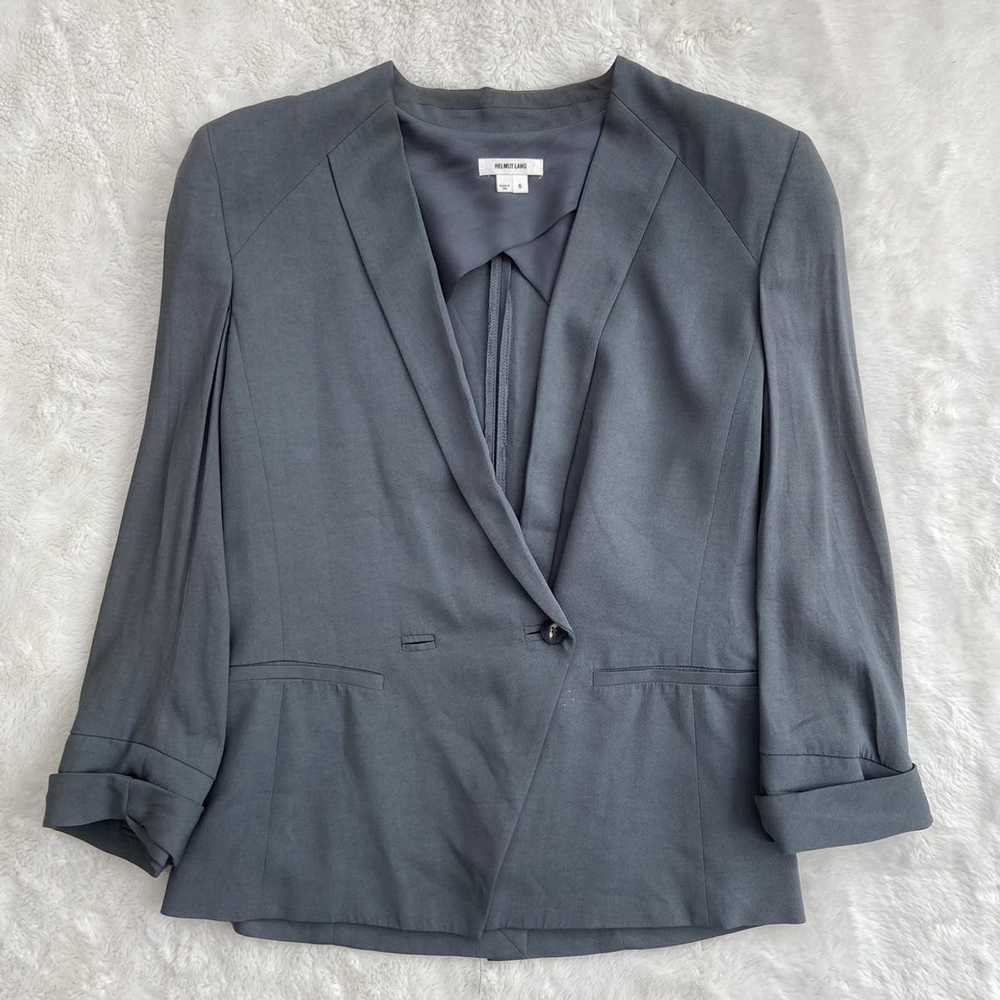 Helmut Lang Helmut Lang Grey Viscose Blazer Jacket - image 4