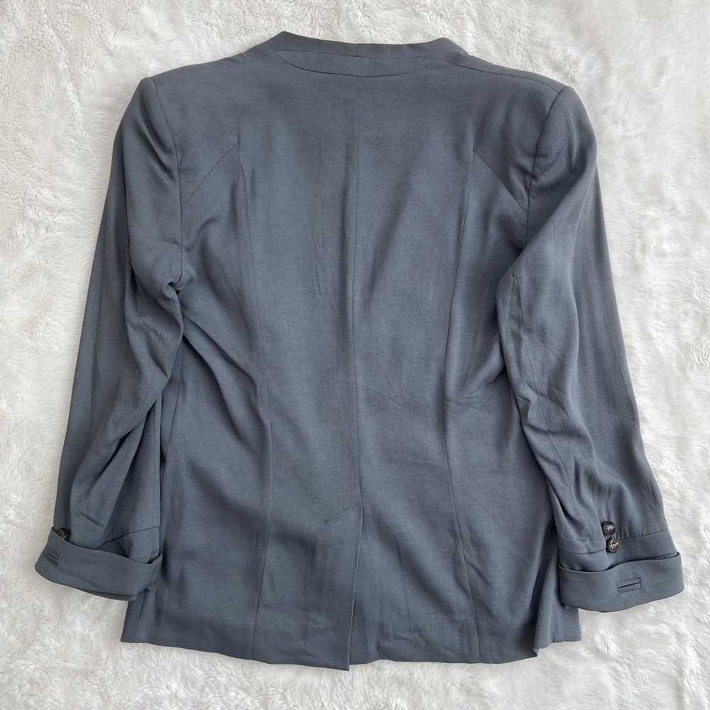 Helmut Lang Helmut Lang Grey Viscose Blazer Jacket - image 5