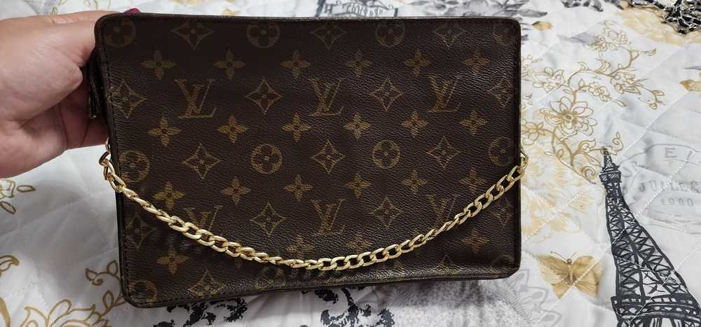 Louis Vuitton Monogram Homme Pouch Clutch on Chain - image 4