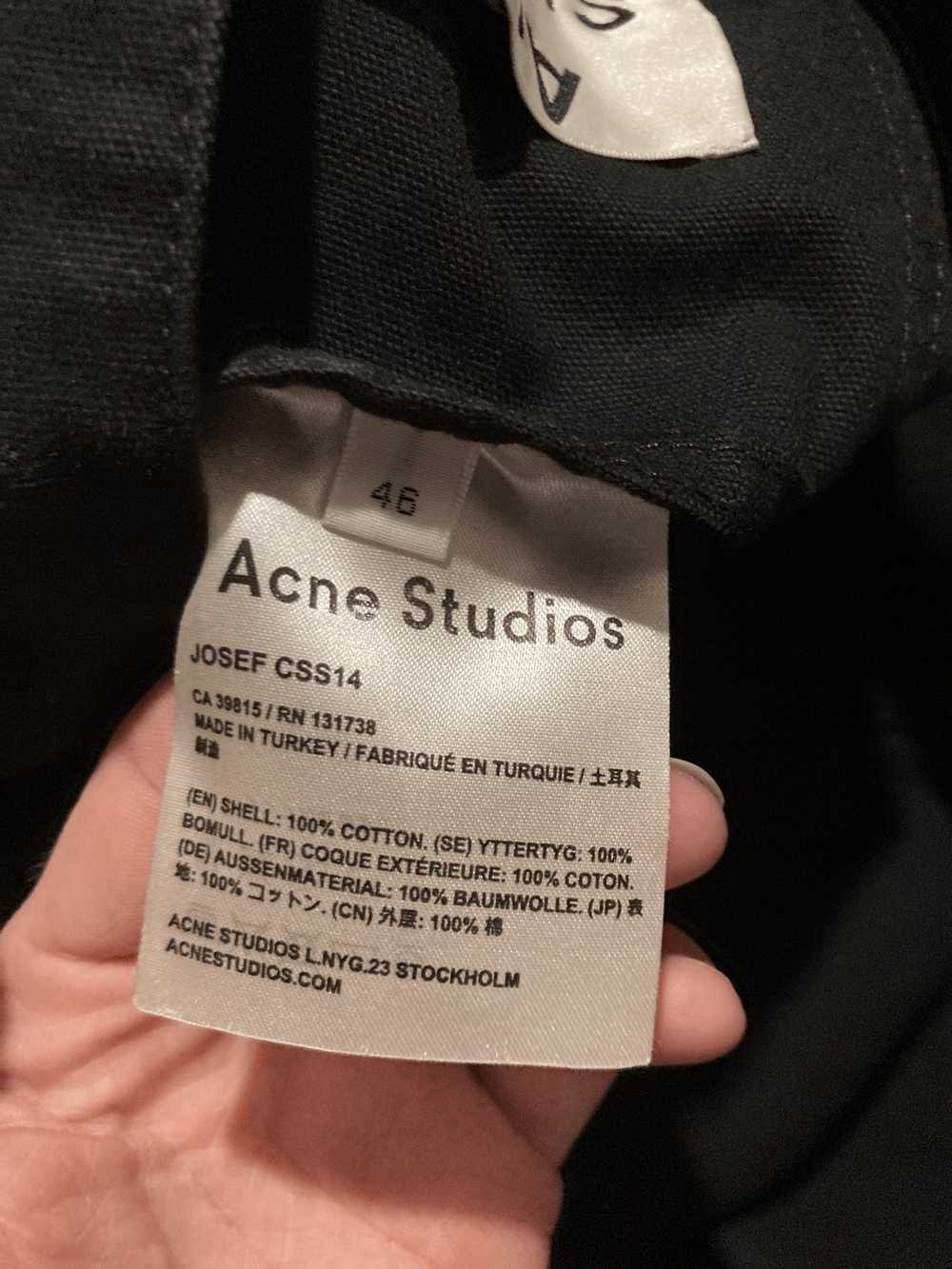 Acne Studios Acne studios black cotton workwear j… - image 10