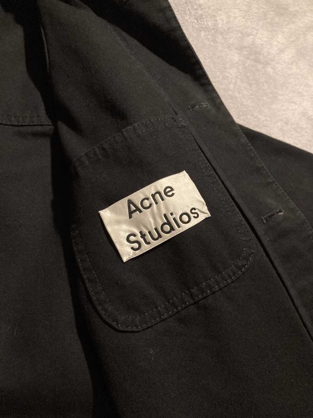 Acne Studios Acne studios black cotton workwear j… - image 9