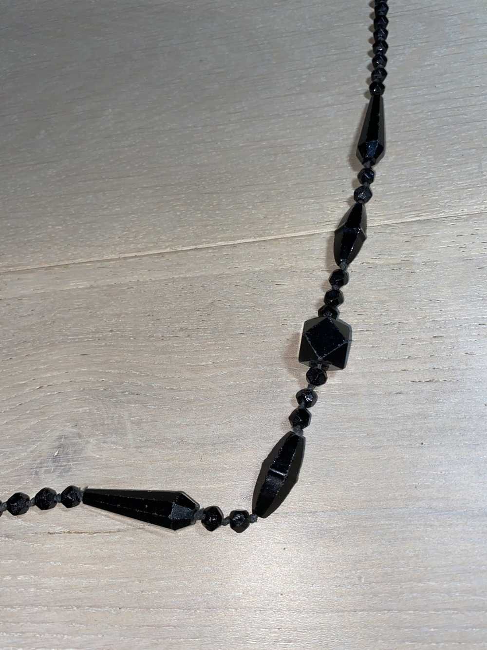 Vintage Vintage Jet Black Necklace - image 3