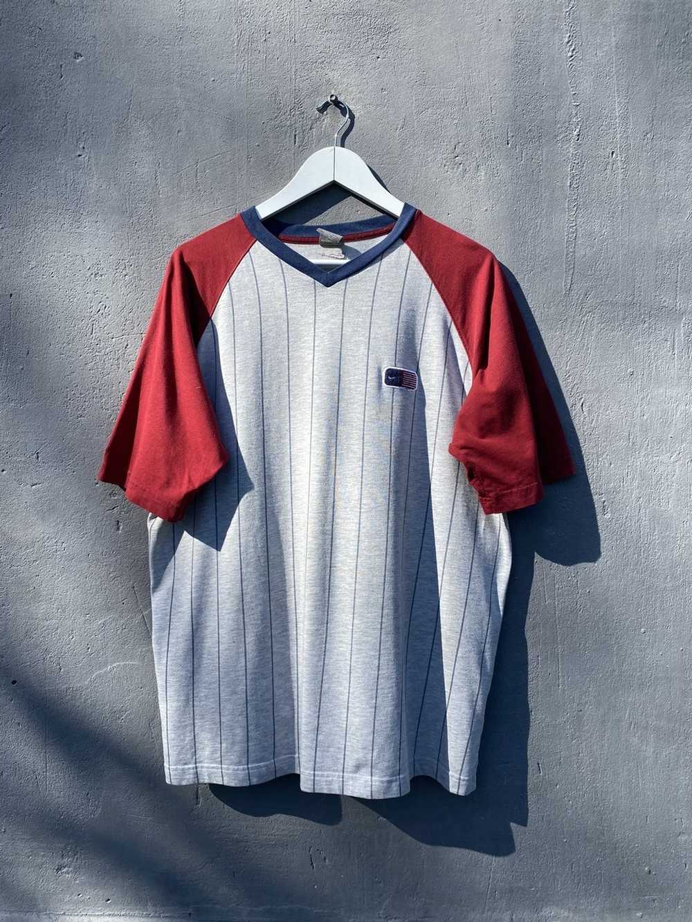 Nike × Vintage Vintage 90s NIKE Striped Small Swo… - image 1