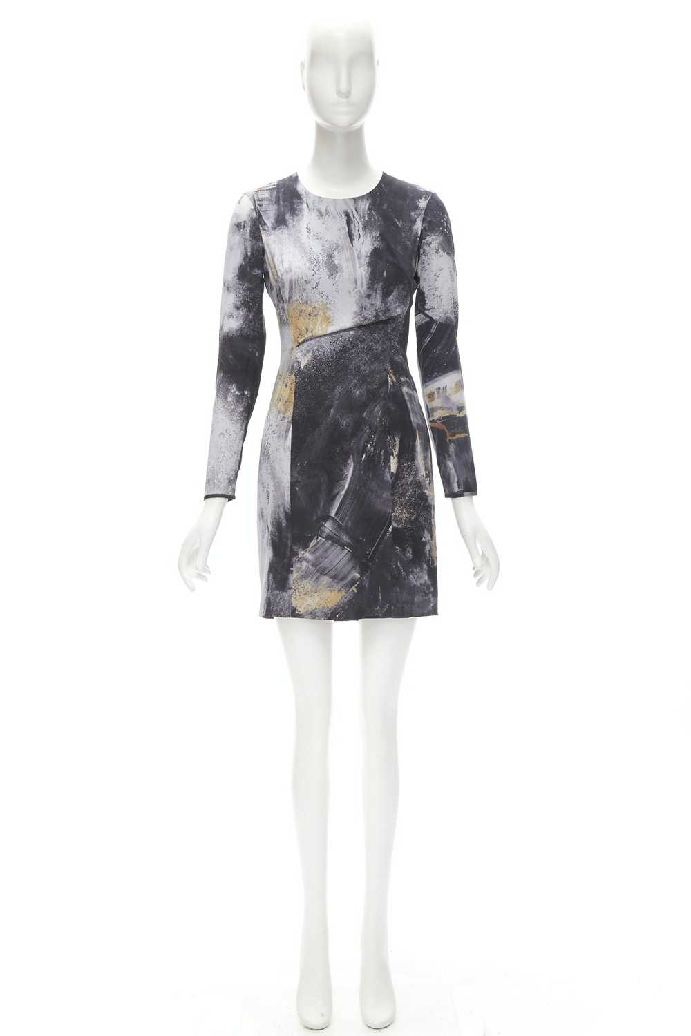 Helmut Lang HELMUT LANG abstract grey gold paint … - image 10