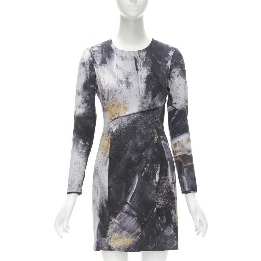 Helmut Lang HELMUT LANG abstract grey gold paint … - image 1