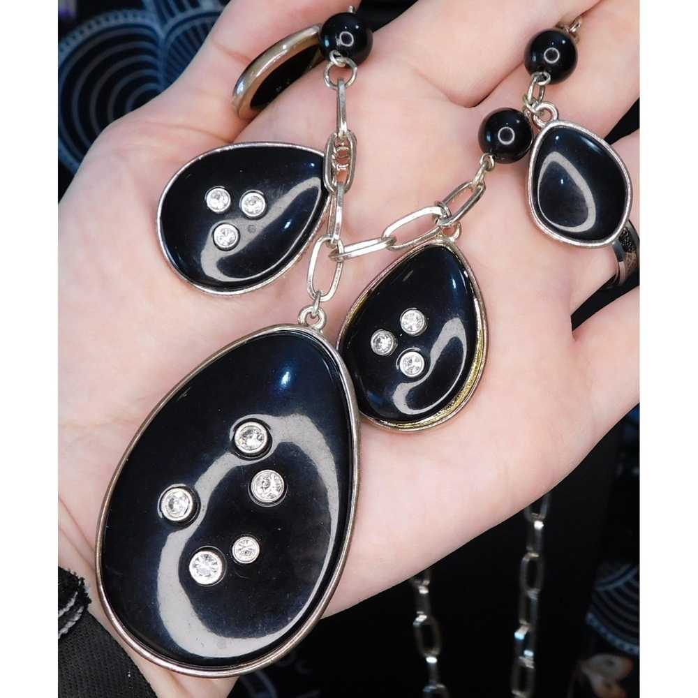 Other Gothic Teardrop Statement Necklace - image 1