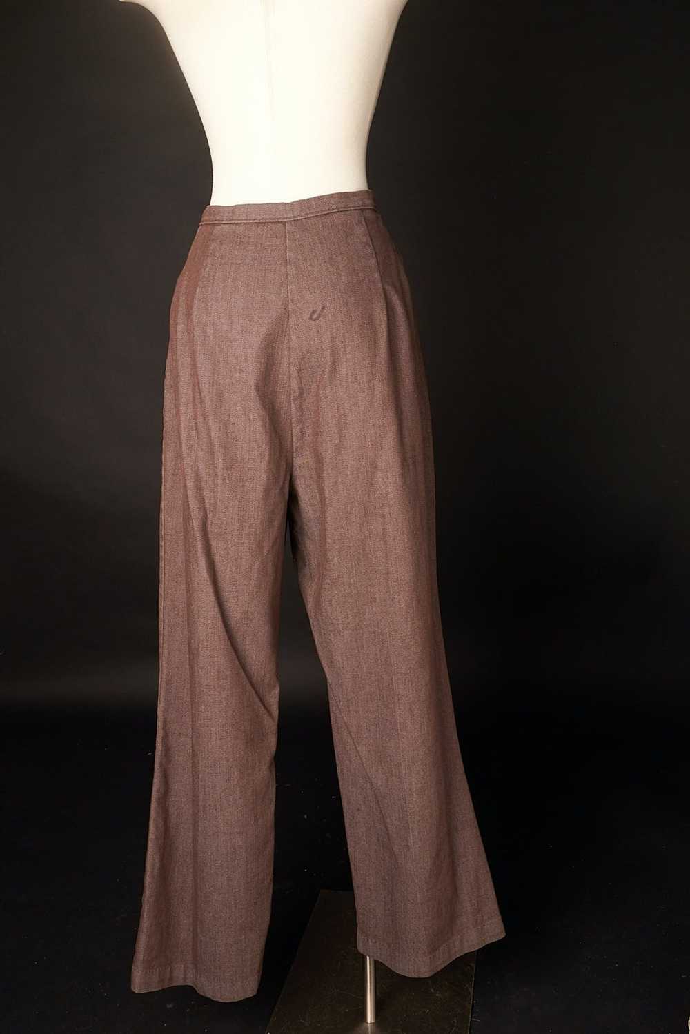 Vintage 1960s Jeanie By Blue Bell Brown Pants Tro… - image 1
