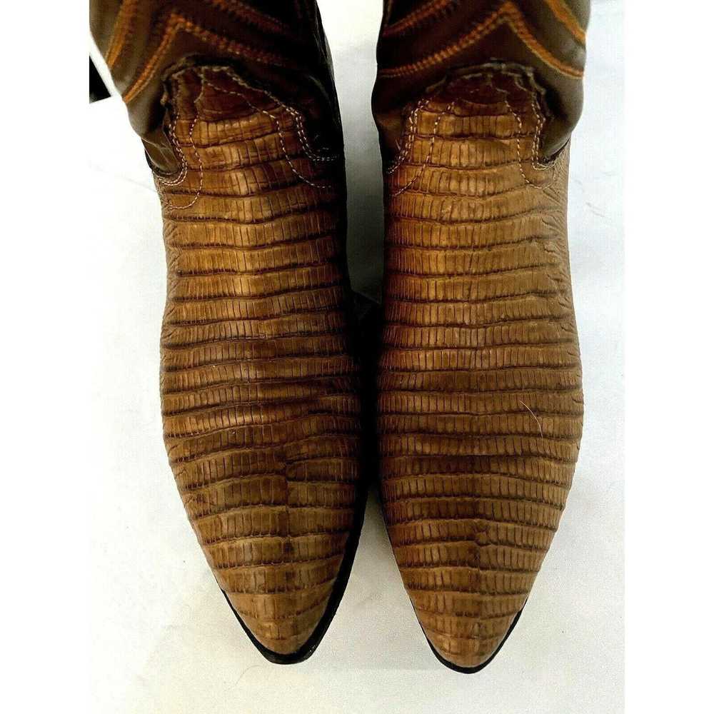 Tony Lama Vintage Tony Lama Brown Lizard Skin Lea… - image 6