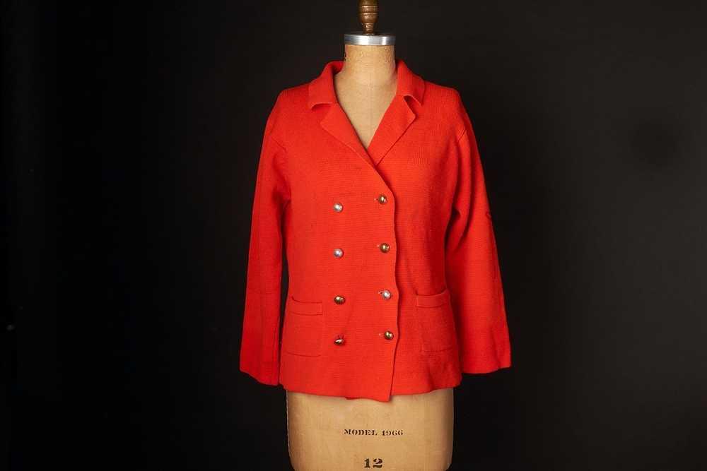 Vintage 1970s Red Cardigan Sweater - image 1