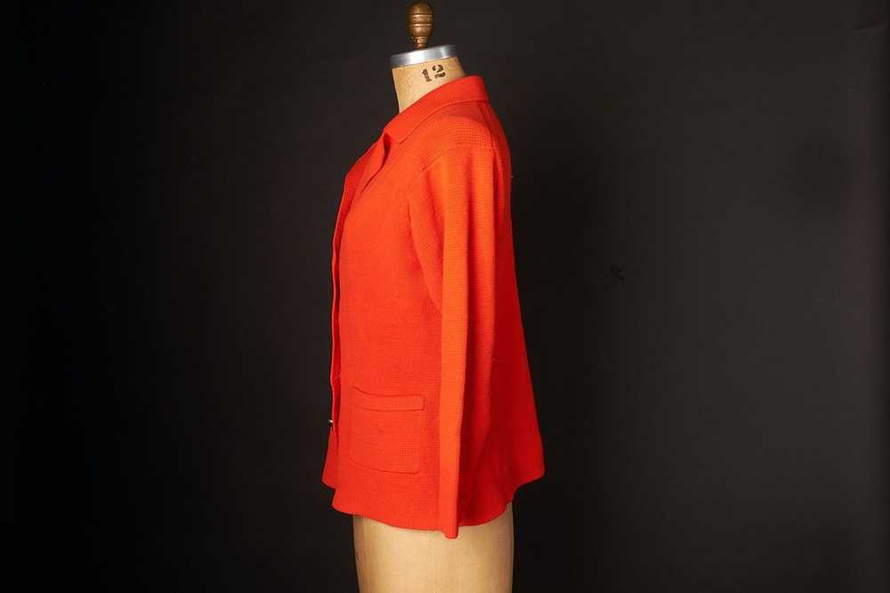 Vintage 1970s Red Cardigan Sweater - image 4