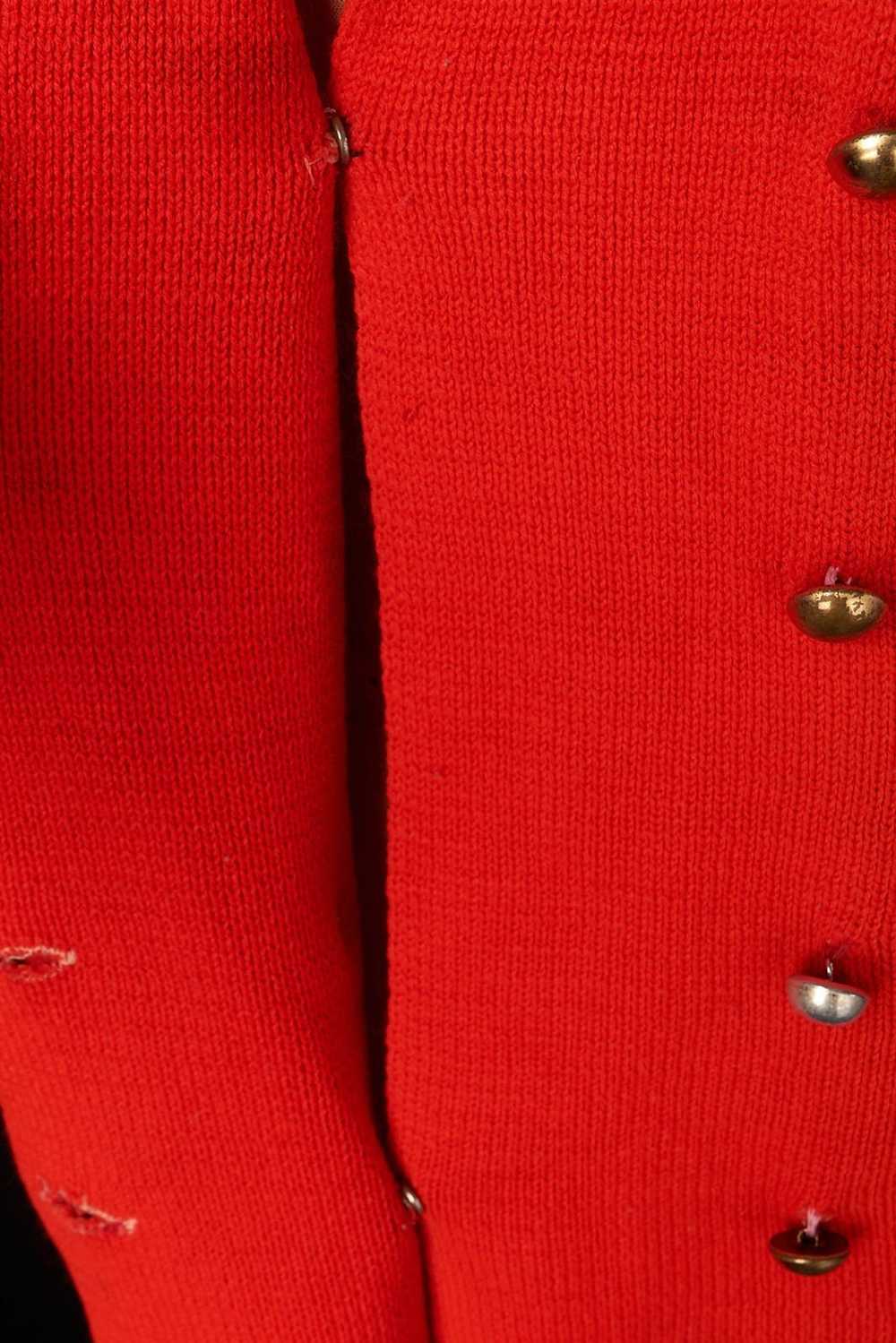 Vintage 1970s Red Cardigan Sweater - image 5