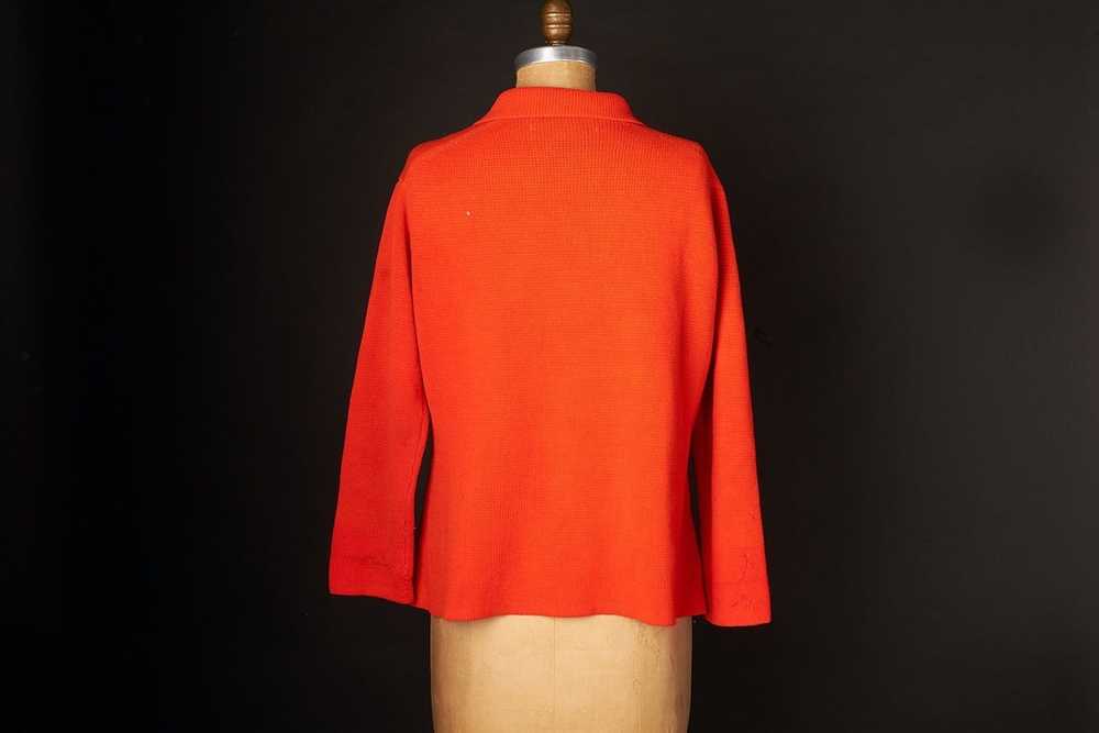 Vintage 1970s Red Cardigan Sweater - image 7