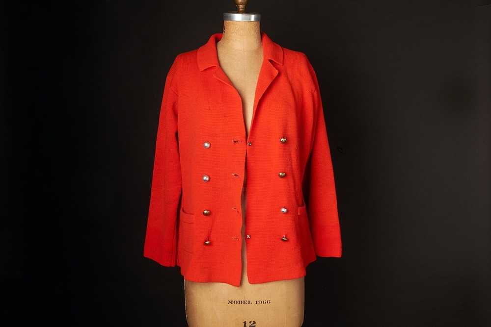 Vintage 1970s Red Cardigan Sweater - image 8