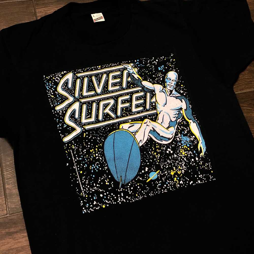 1980s Silver Surfer Screen Stars Vintage Shirt Si… - image 2