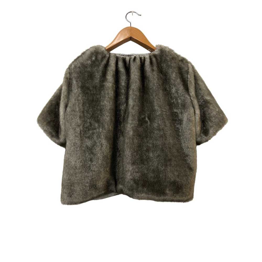 Vera Wang Simply Vera Faux Fur Grey Coat Top shor… - image 2